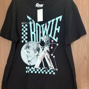 Hybrid Black David Bowie Graphic T-Shirt